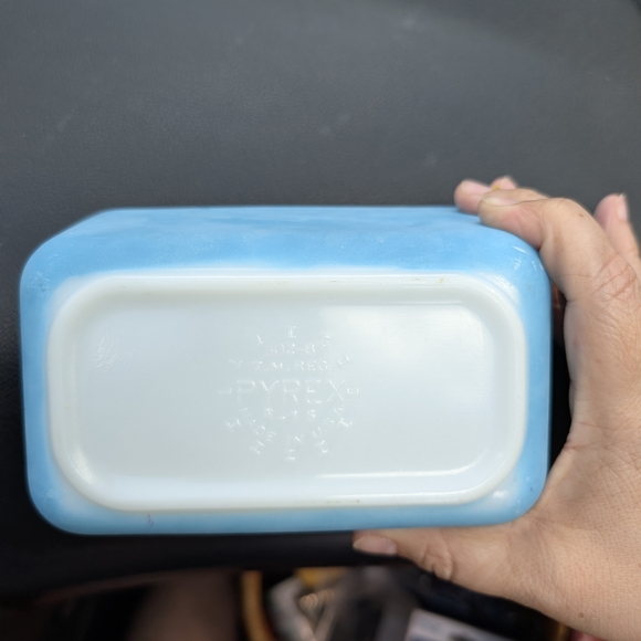 Vintage Blue Glass Storage Container - Picture 6 of 8